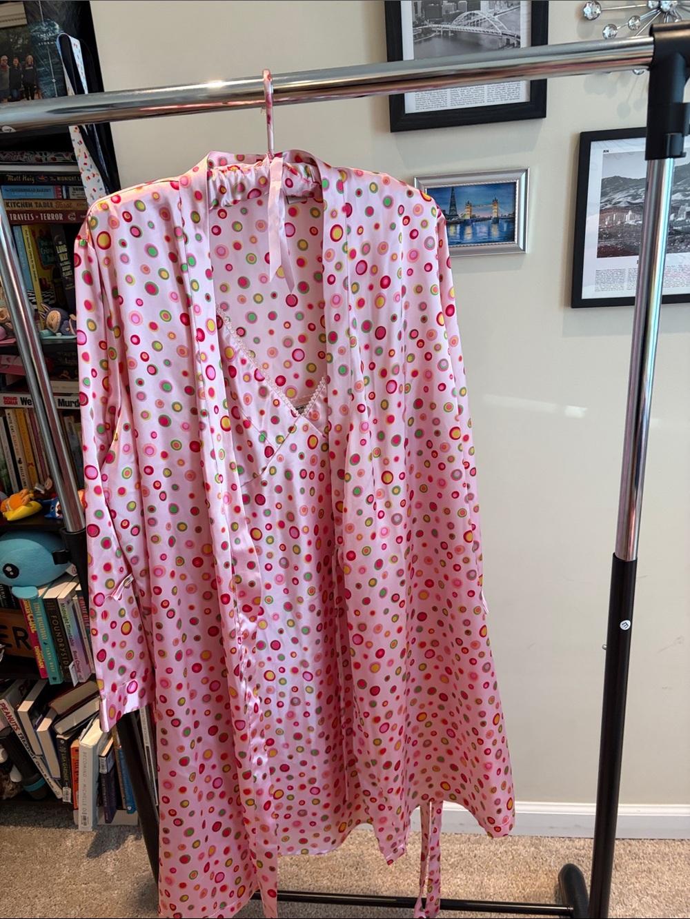 Kids Pink Polka Dot Pajama Set